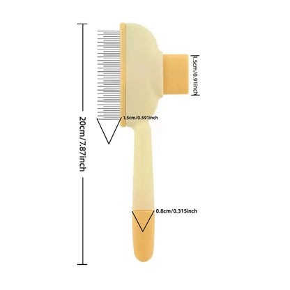 Pet Grooming Brush Set, 3-Piece Stainless Steel Comb for Dogs & Cats, Easy-To-Use Design, Removes Dead Hair, Fleas, Eye Discharge, Stool