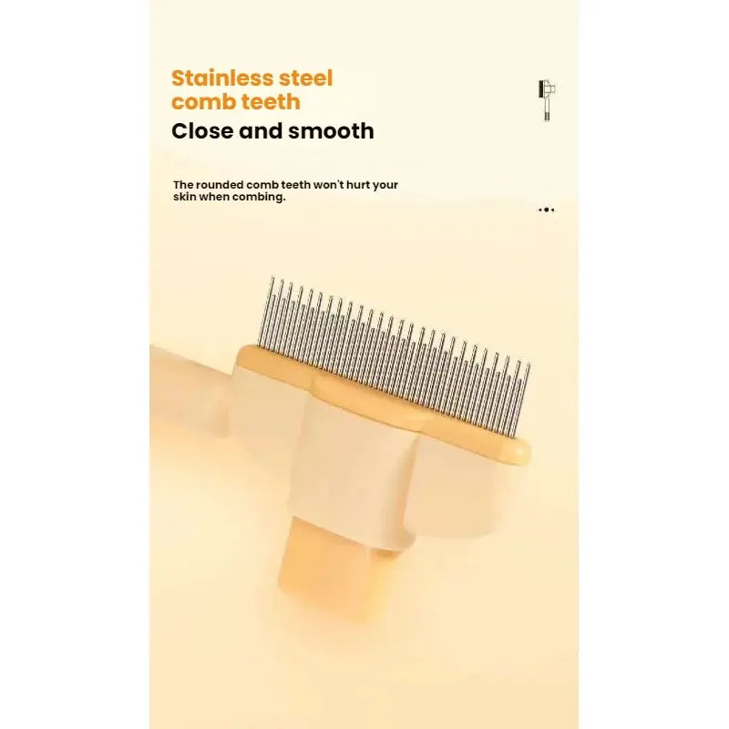 Pet Grooming Brush Set, 3-Piece Stainless Steel Comb for Dogs & Cats, Easy-To-Use Design, Removes Dead Hair, Fleas, Eye Discharge, Stool