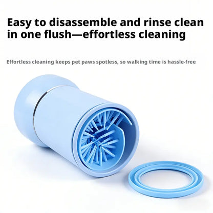 Rechargeable Automatic Electric Pet Paw Cleaner with Soft Silicone Brushes - Portable Dog and Cat Foot Washer for Grooming and Shedding Care