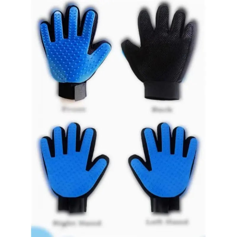 Generic Pet Grooming Glove, Blue - Perfect for Dog, Cat, Rabbit with Fur (Short and Long), Multi-Role Bathing, Massaging, Grooming, Shedding, Brush Glove